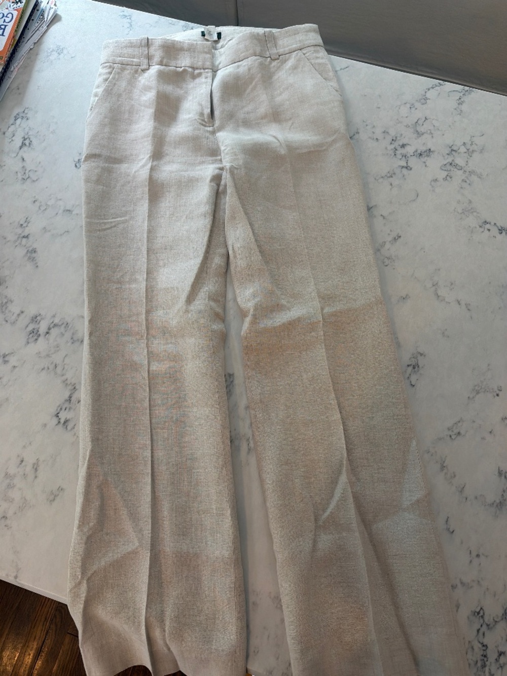 J Crew Women’s neutral Linen Dress Trousers